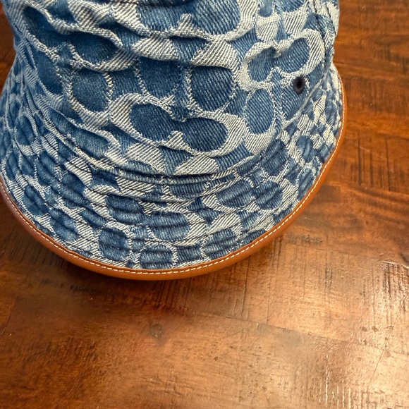Coach Blue Jean Patterned Bucket Hat with logo - Picture 2 of 5